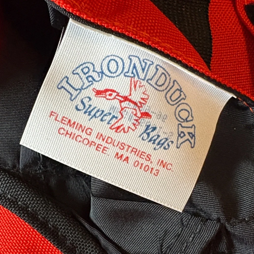 Iron Duck Super BagRed Messenger Bag with Black Straps